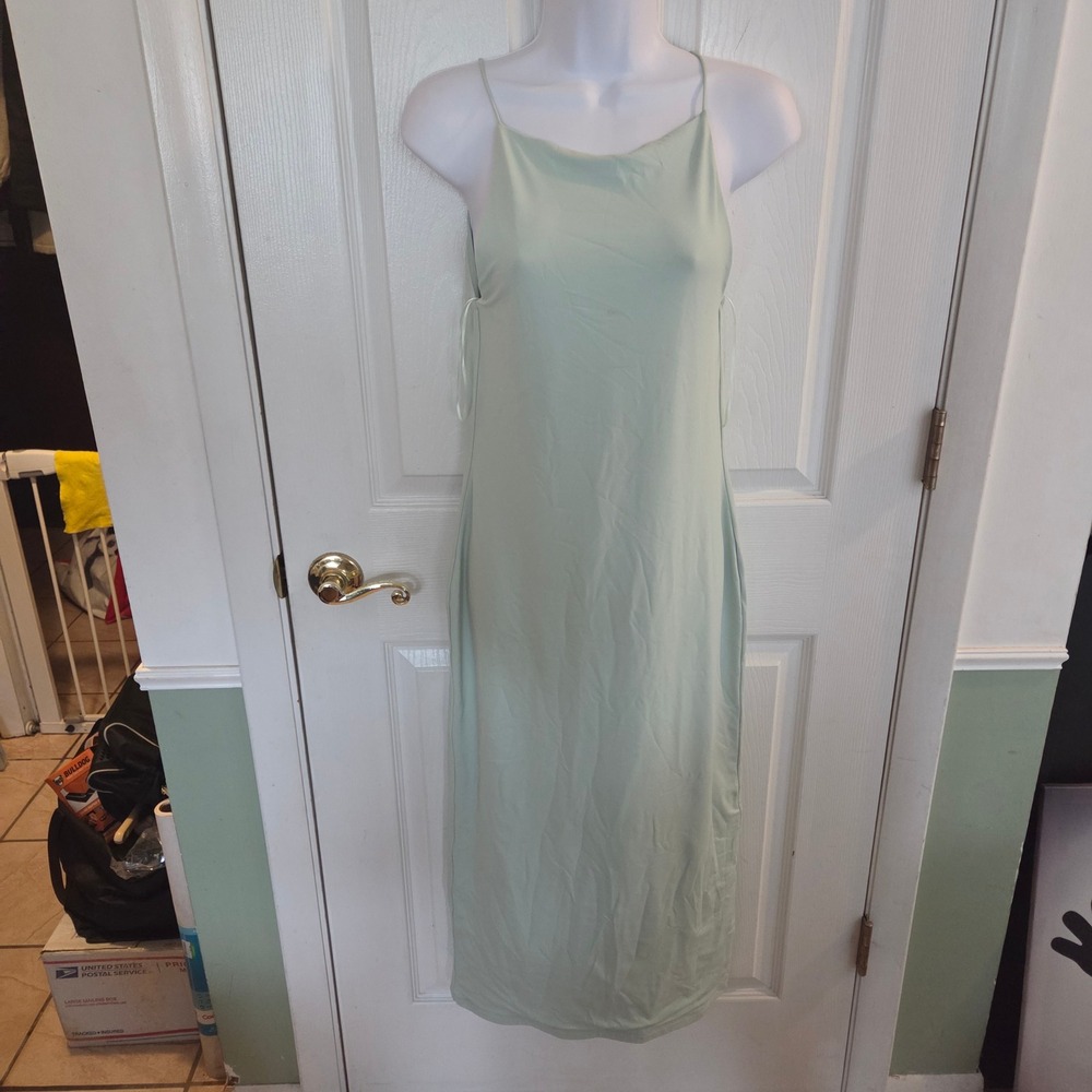 House of Harlow 1960 Sage Green Midi Slip Dress Womens Sm Formal Party Wedding
